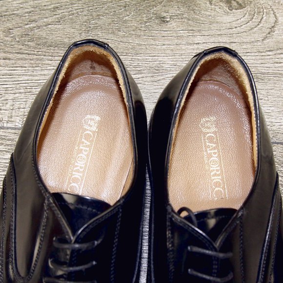 *NEW* $779 Caporicci Abrasivato 10 M Italian Patent Calfskin Tuxedo * new Trees main image 10
